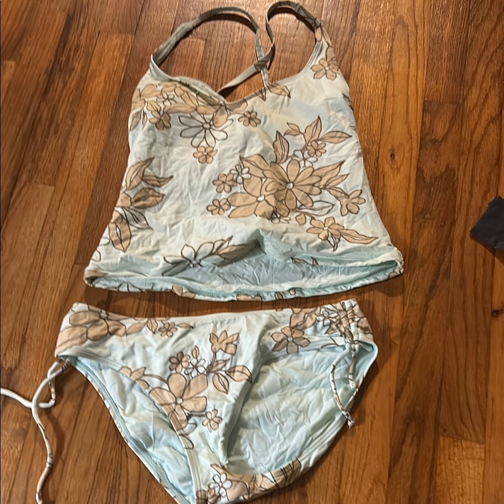 Vintage Floral Tankini Swimsuit Set